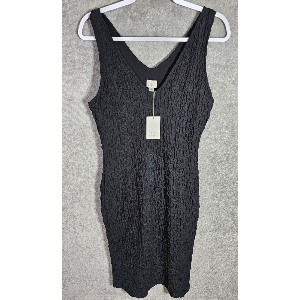 A New Day Sleeveless Textured Crinkle Midi Dress Womens Size Small Whimsigoth